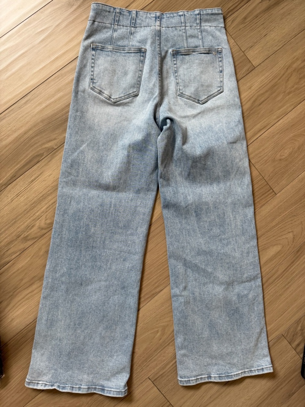 Mica Los Angeles High Rise Wide Leg Denim Jean Light Wash Sz 29 - Picture 2 of 9
